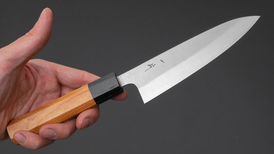 Hitohira Echizen SG2 Petty 135 mm Keyaki Zelkova-handvat