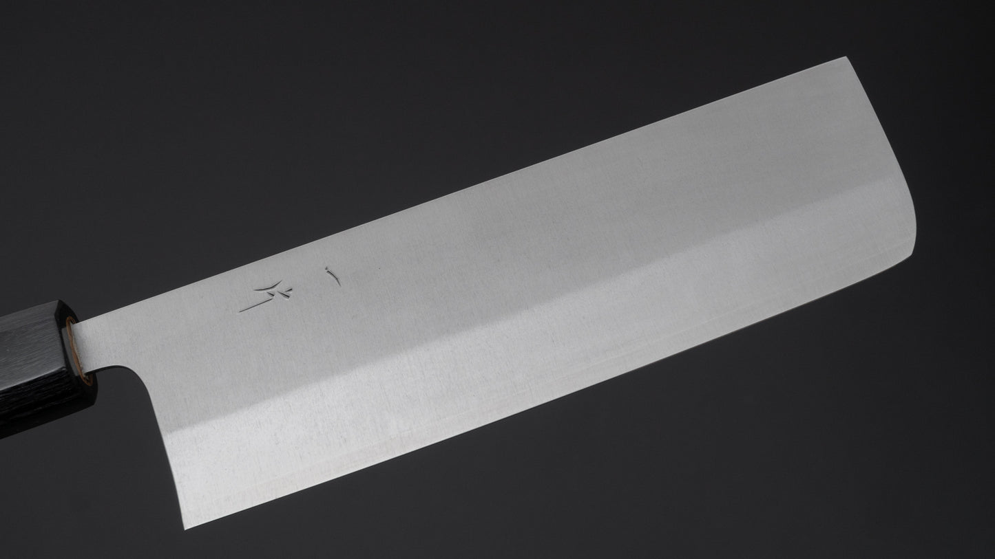 Hitohira Echizen SG2 Nakiri 165 mm Keyaki Zelkova-handvat