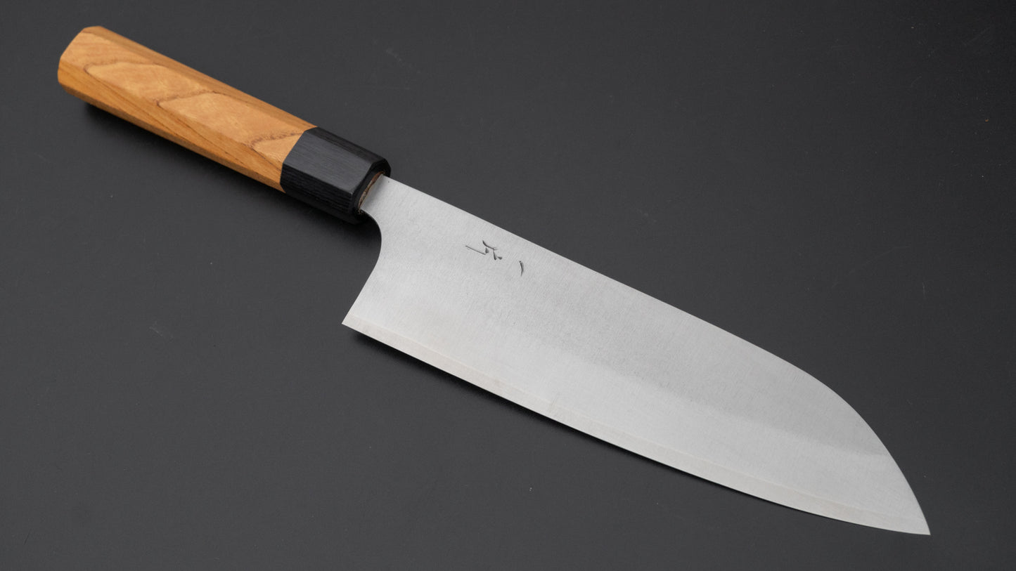 Hitohira Echizen SG2 Santoku 180mm Keyaki Zelkova Handle