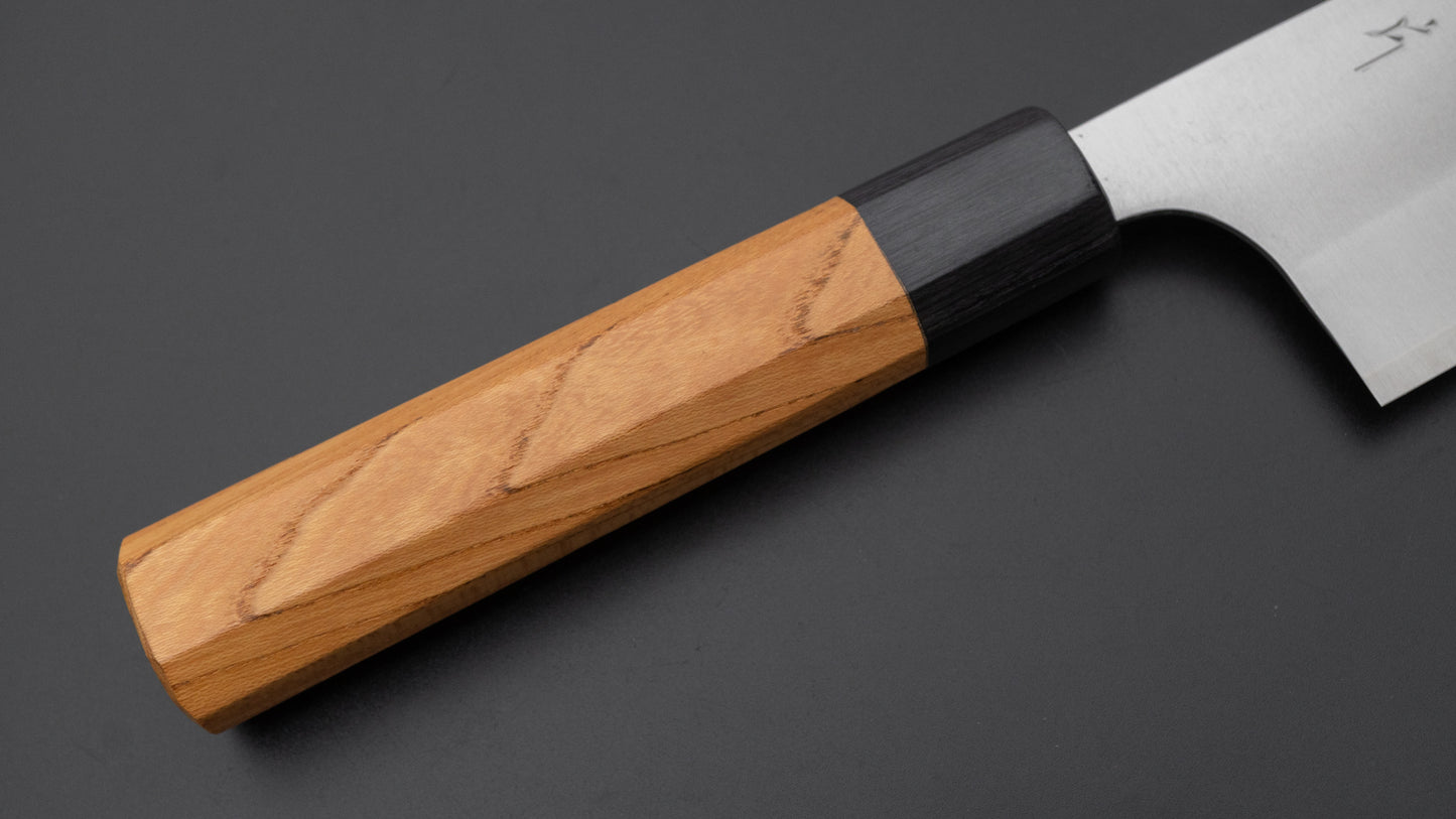 Hitohira Echizen SG2 Santoku 180 mm Keyaki Zelkova-handvat