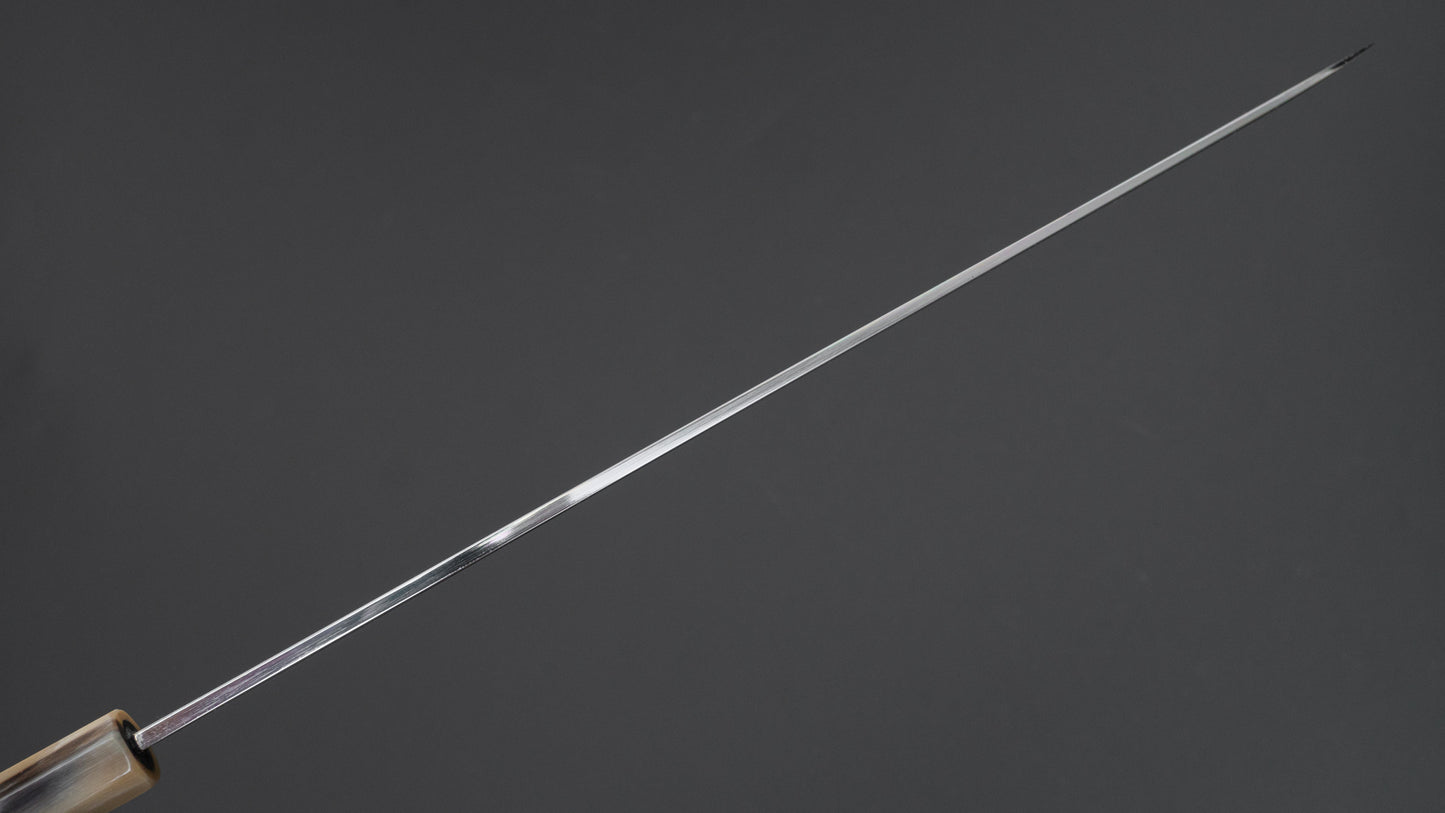 Hitohira Togashi Blue #2 Notaremon Mizu Honyaki Yanagiba 300mm Taihei Makassar Ebony Handle (Saya)