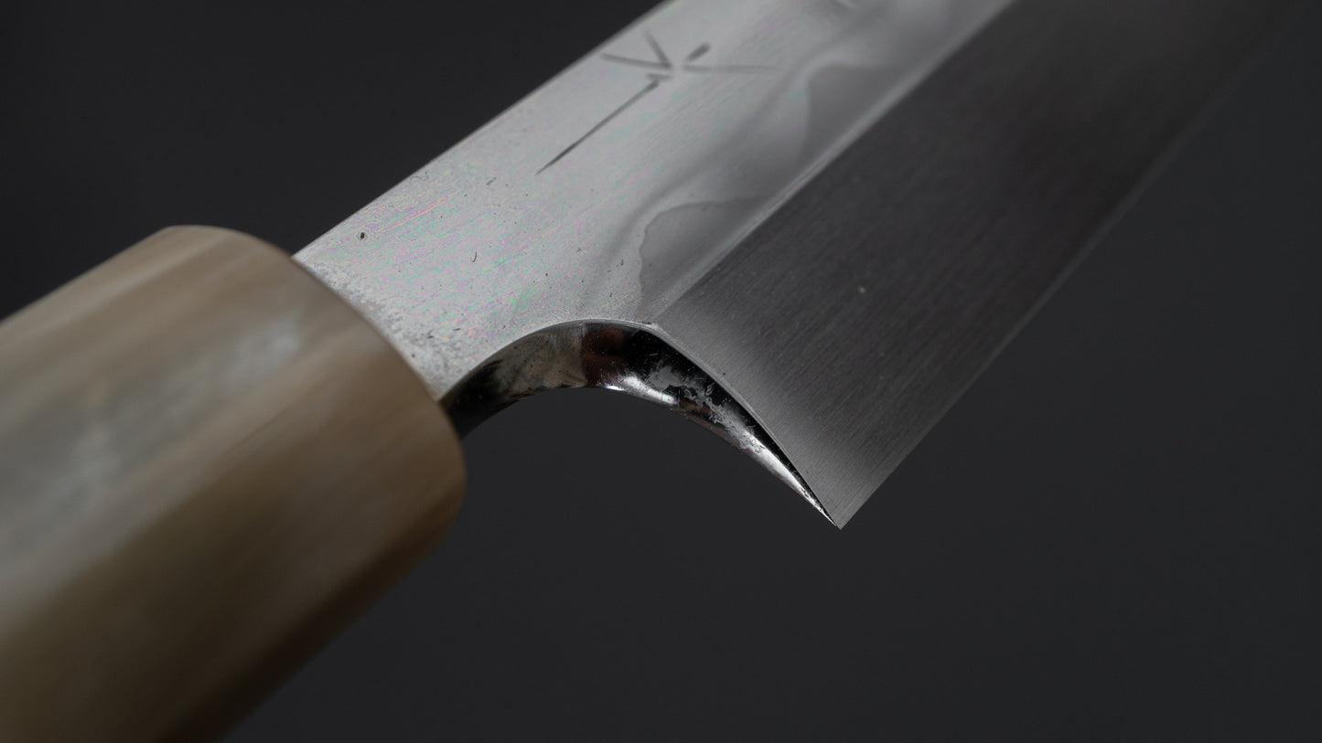 Hitohira Togashi Blue #2 Notaremon Mizu Honyaki Yanagiba 300mm Taihei Makassar Ebony Handle (Saya)