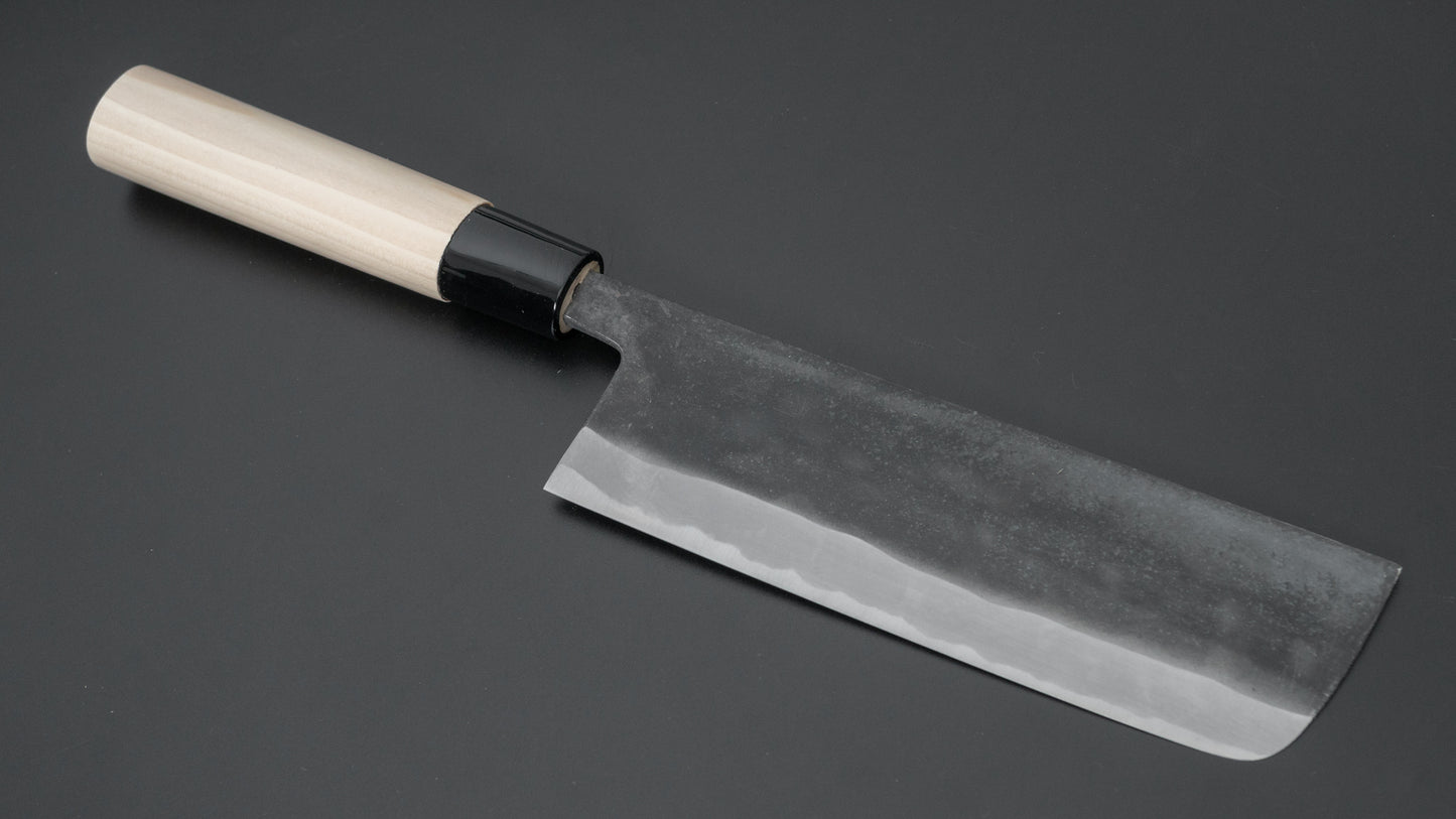 Morihei Kikuyu White #2 Kurouchi Nakiri 165mm Poplar Handle