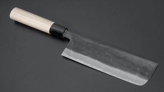Morihei Kikuyu White #2 Kurouchi Nakiri 165mm Poplar Handle