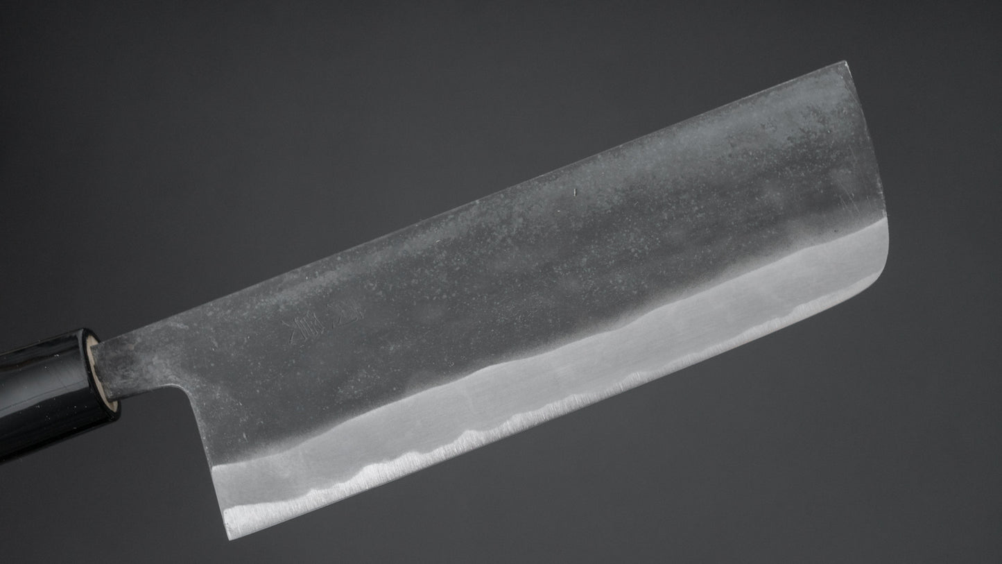 Morihei Kikuyu White #2 Kurouchi Nakiri 165mm Poplar Handle