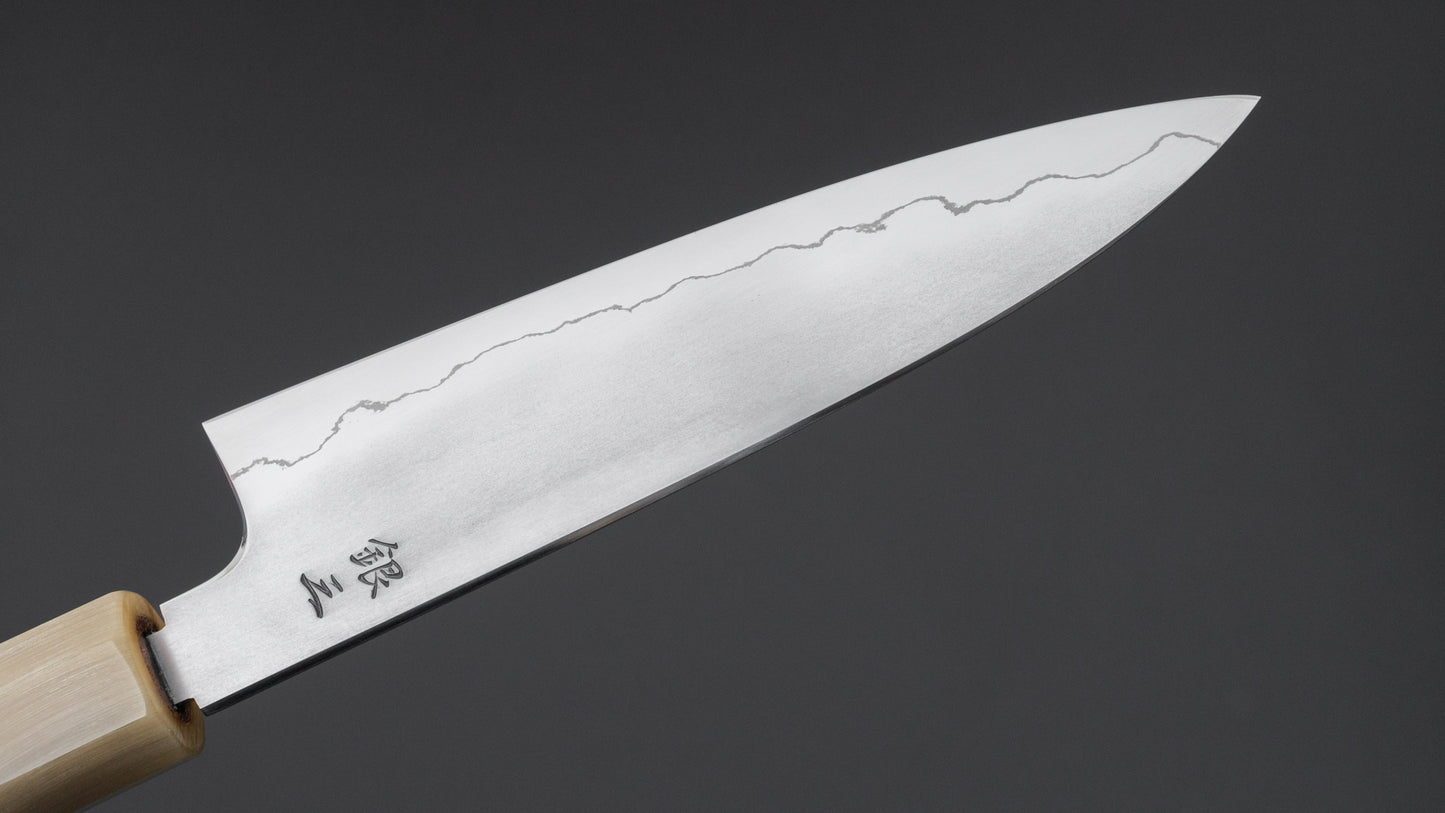 Tetsujin Silver #3 Kasumi Petty 135mm Lacewood Handle