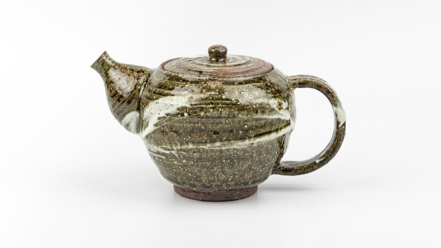 Komon Teapot with Hakame Glaze by  Mr.& Mrs. Shinohara