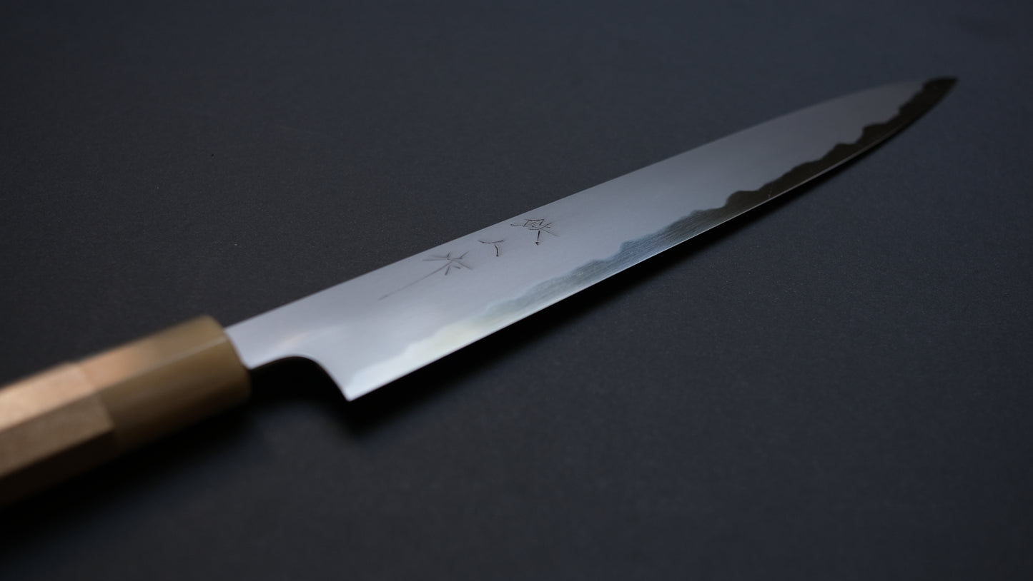 Tetsujin Blue #2 Kasumi Sujihiki 240mm Taihei Ho wood handle (Blond)