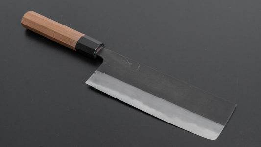 Hitohira Tanaka Kyuzo Blue #1 Kurouchi Nakiri 180mm Yakusugi Cedar Handle