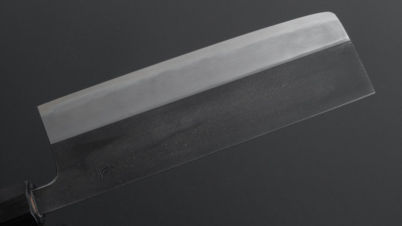 Hitohira Tanaka Kyuzo Blue #1 Kurouchi Nakiri 180mm Yakusugi Cedar Handle