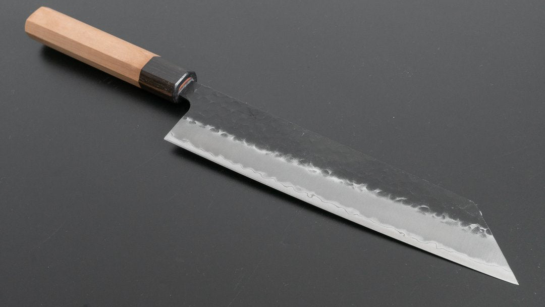 Hitohira Futana SB Kuro Tsuchime Kiritsuke Gyuto 210mm Cherry Wood Handle
