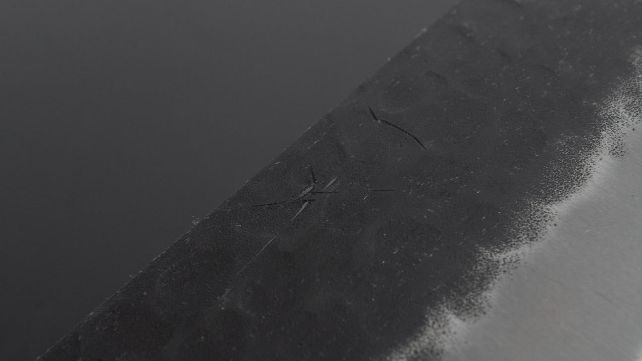 Hitohira Futana SB Kuro Tsuchime Kiritsuke Gyuto 210mm Cherry Wood Handle