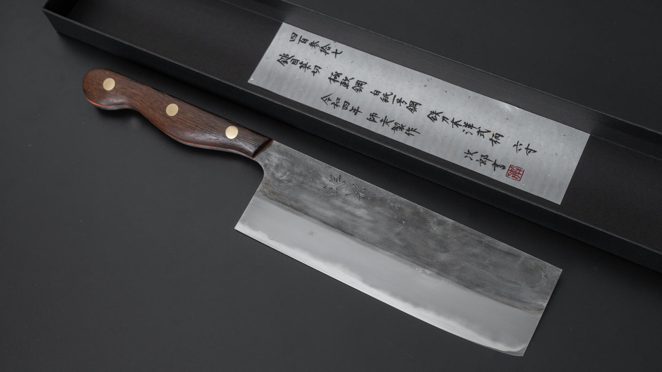Jiro Tsuchime Yo Nakiri 180 mm Tagayasan-handvat (#437)