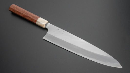 Hitohira Togashi Wit #1 Migaki Gyuto 240 mm Lacewood handvat