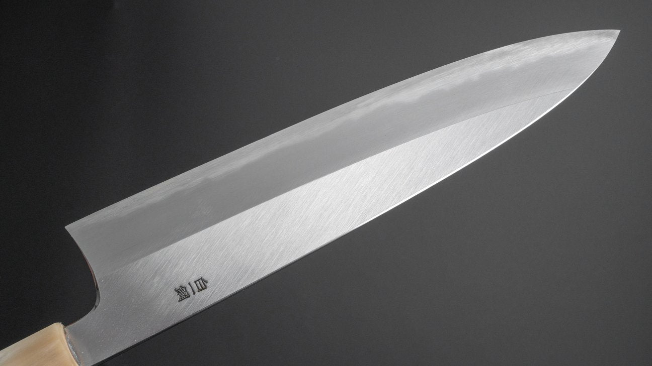 Hitohira Togashi White #1 Migaki Gyuto 240mm Lacewood Handle