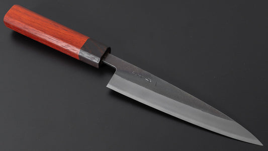 Hitohira TD Blue #2 Stainless Clad Kurouchi Petty 135mm Padauk Handle