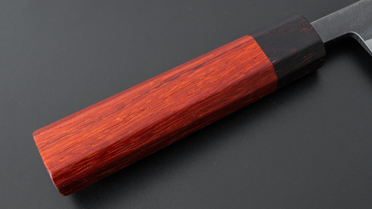 Hitohira TD Blue #2 Stainless Clad Kurouchi Petty 135mm Padauk Handle