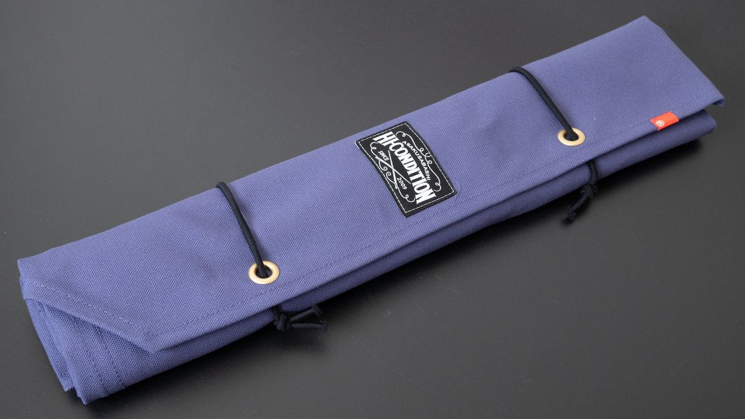 HI-CONDITION Hanpu Canvas 6 Pockets Knife Roll Purple