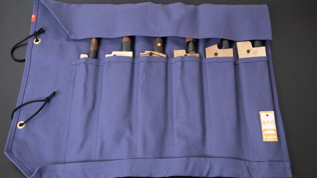 HI-CONDITION Hanpu Canvas 6 Pockets Knife Roll Purple