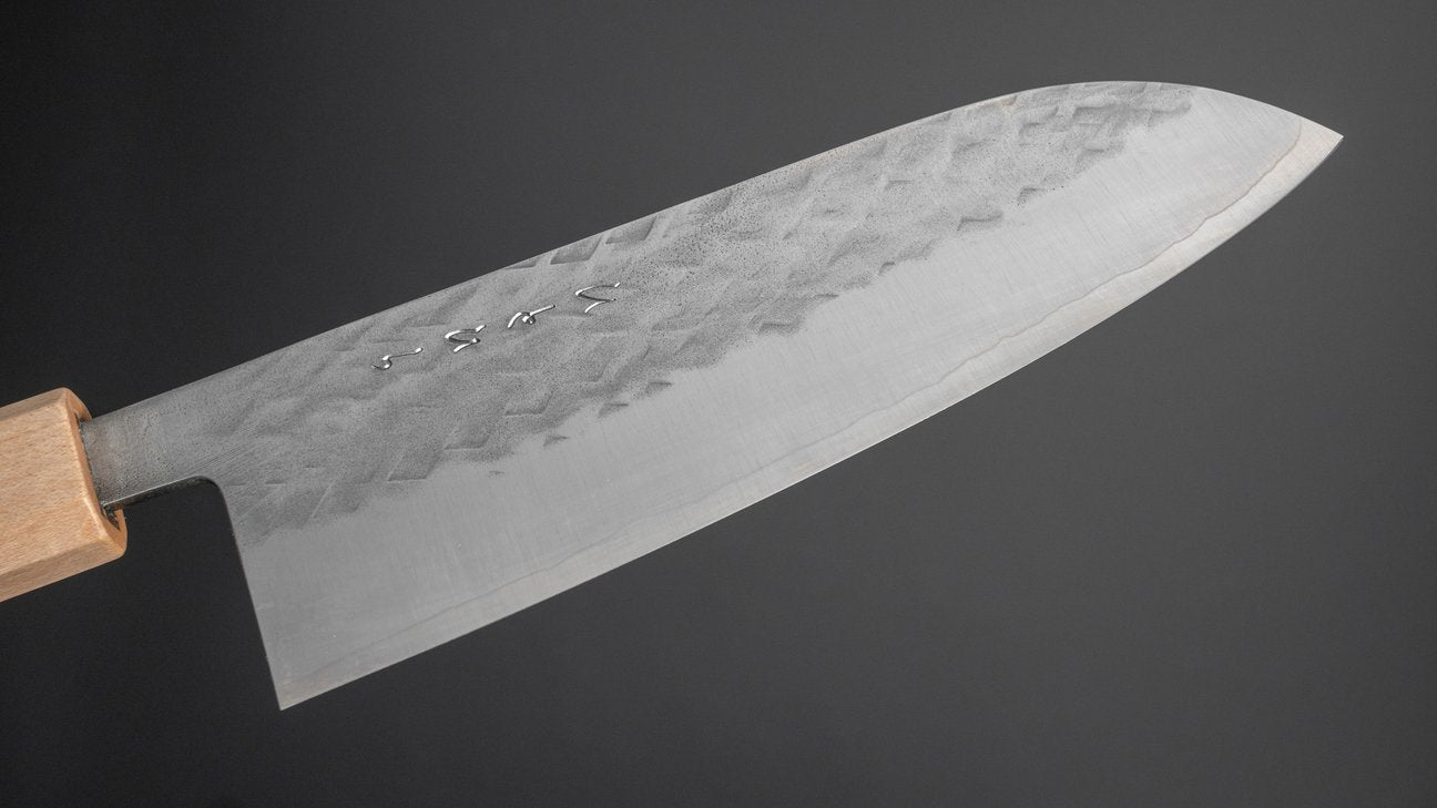 Hitohira TD SLD Tsuchime Santoku 165 mm walnoot handvat