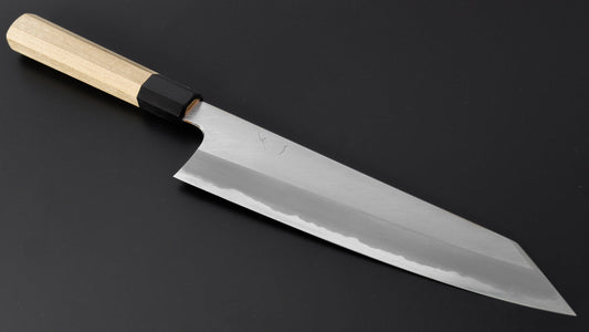 Hitohira Togashi Wit #1 Roestvrij Bekleed Migaki Kiritsuke Gyuto 240mm Ho Houten Handvat