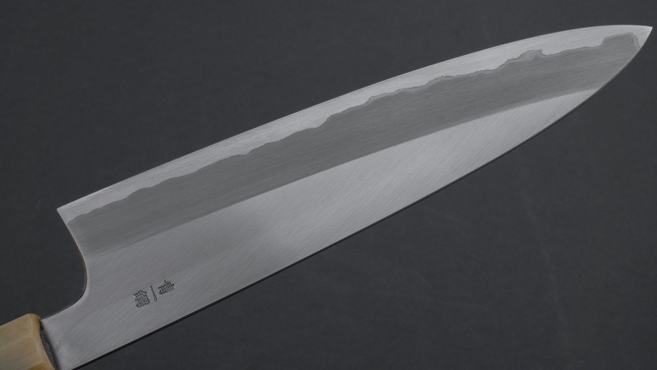 Hitohira Togashi Blue #1 roestvrij beklede Gyuto 210 mm Taihei ebbenhouten handvat