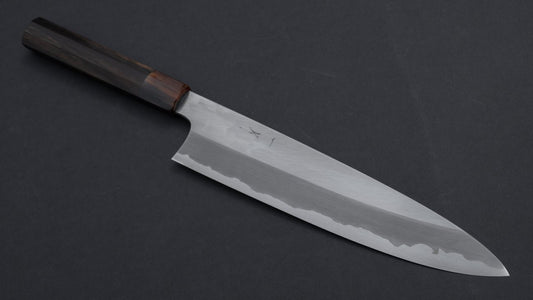 Hitohira Togashi Blue #1 Stainless Clad Gyuto 240mm Taihei Ebony Handle
