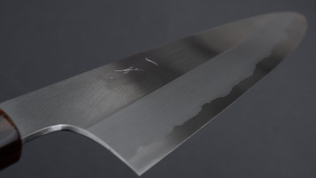 Hitohira Togashi Blue #1 roestvrij beklede Gyuto 240 mm Taihei ebbenhouten handvat