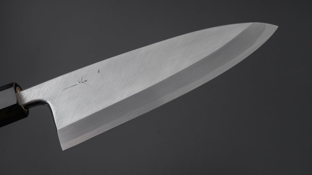 Hitohira Tanaka Manzo Wit #2 Deba 165 mm Ho houten handvat (Saya)