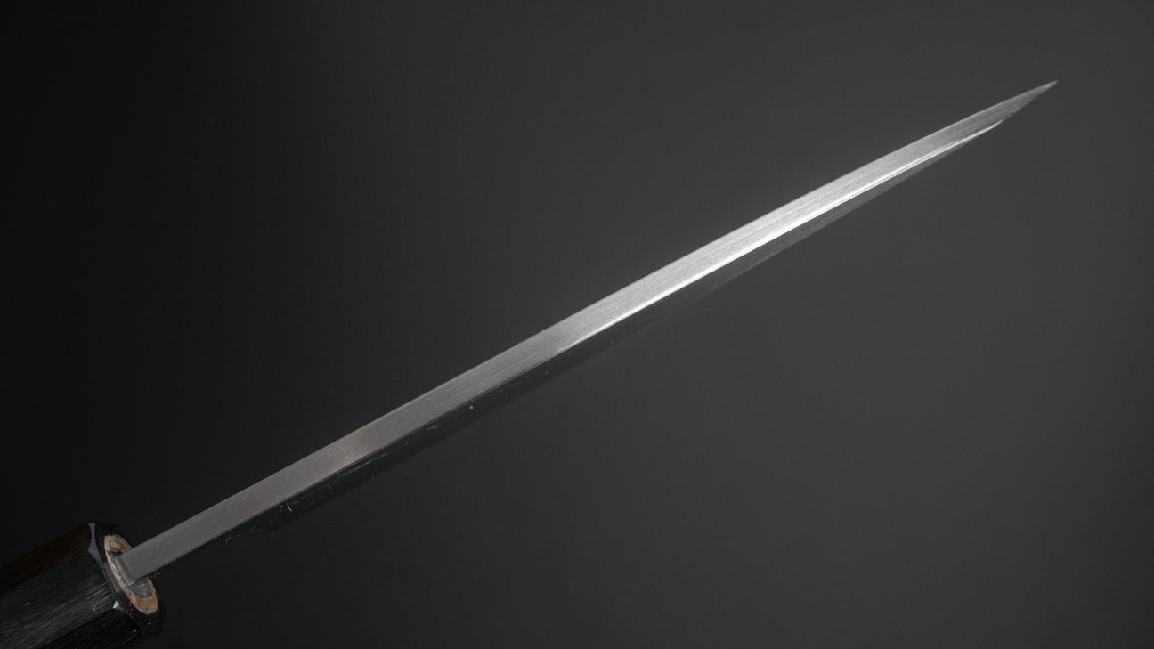 Hitohira Togashi Wit #1 Tachi Deba 165 mm Ho houten handvat (Saya)