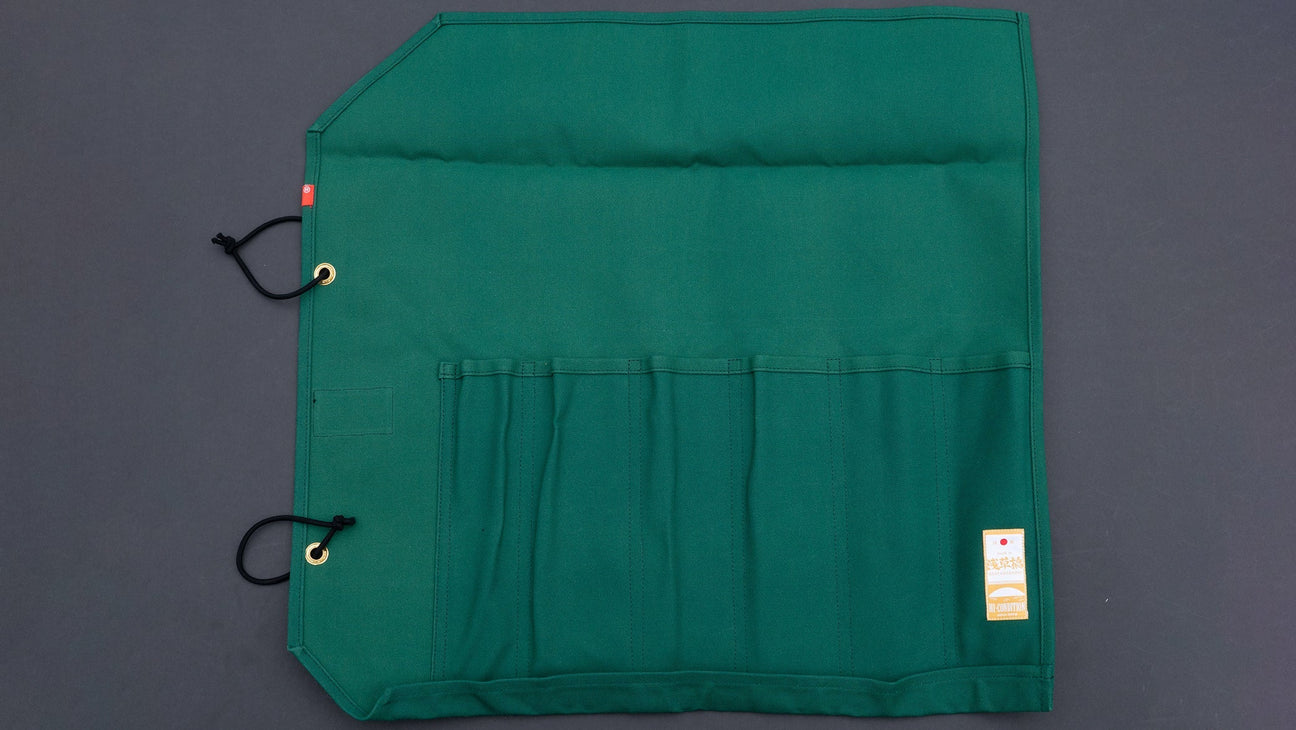 HI-CONDITION Hanpu Canvas 6 Pockets Knife Roll Mid Green