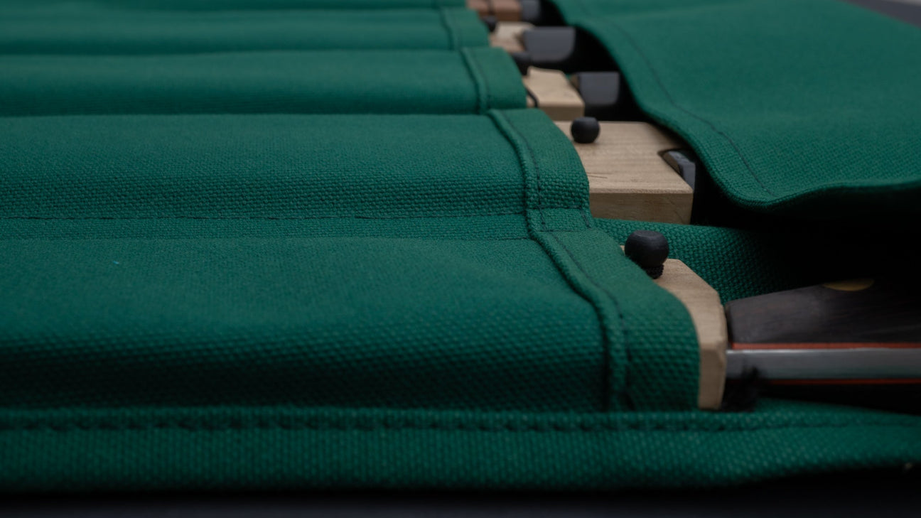 HI-CONDITION Hanpu Canvas 6 Pockets Knife Roll Mid Green