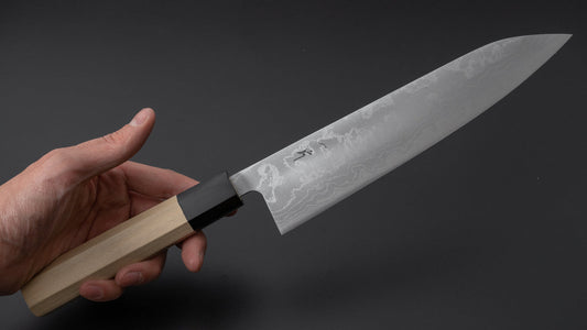 Hitohira GR Blue #2 Damascus Gyuto 210mm Ho Wood Handle