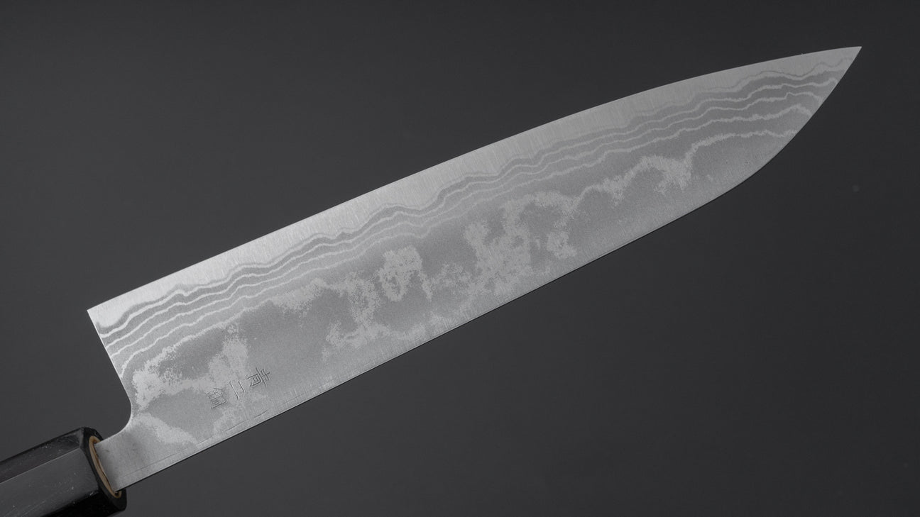 Hitohira GR Blue #2 Damascus Gyuto 210mm Ho Wood Handle