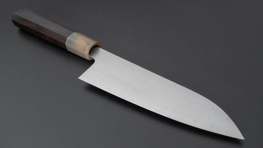 Hitohira Ashi Swedish Stainless Santoku 165mm Ebony Handle