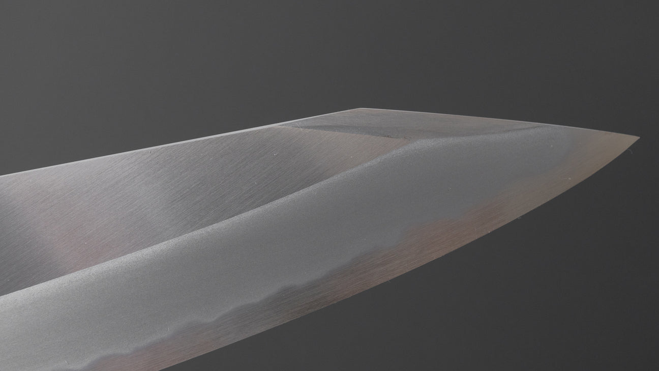 Hitohira Tanaka Kyuzo Blue #1 Migaki Kiritsuke Gyuto 240mm Yakusugi Cedar Handle (Type S)