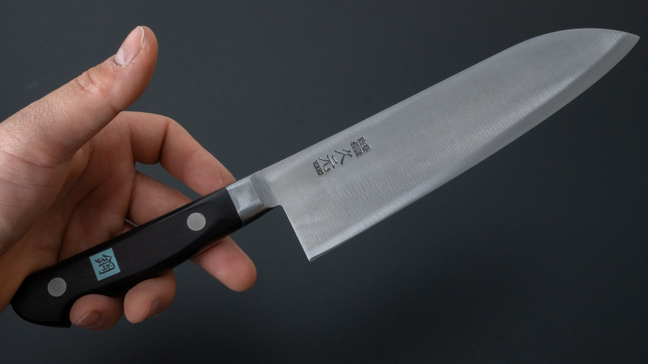 Morihei Hisamoto Hagane Santoku 185mm Pakka Handle