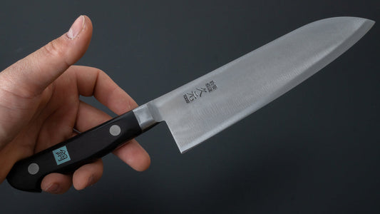 Morihei Hisamoto Hagane Santoku 185mm Pakka Handle