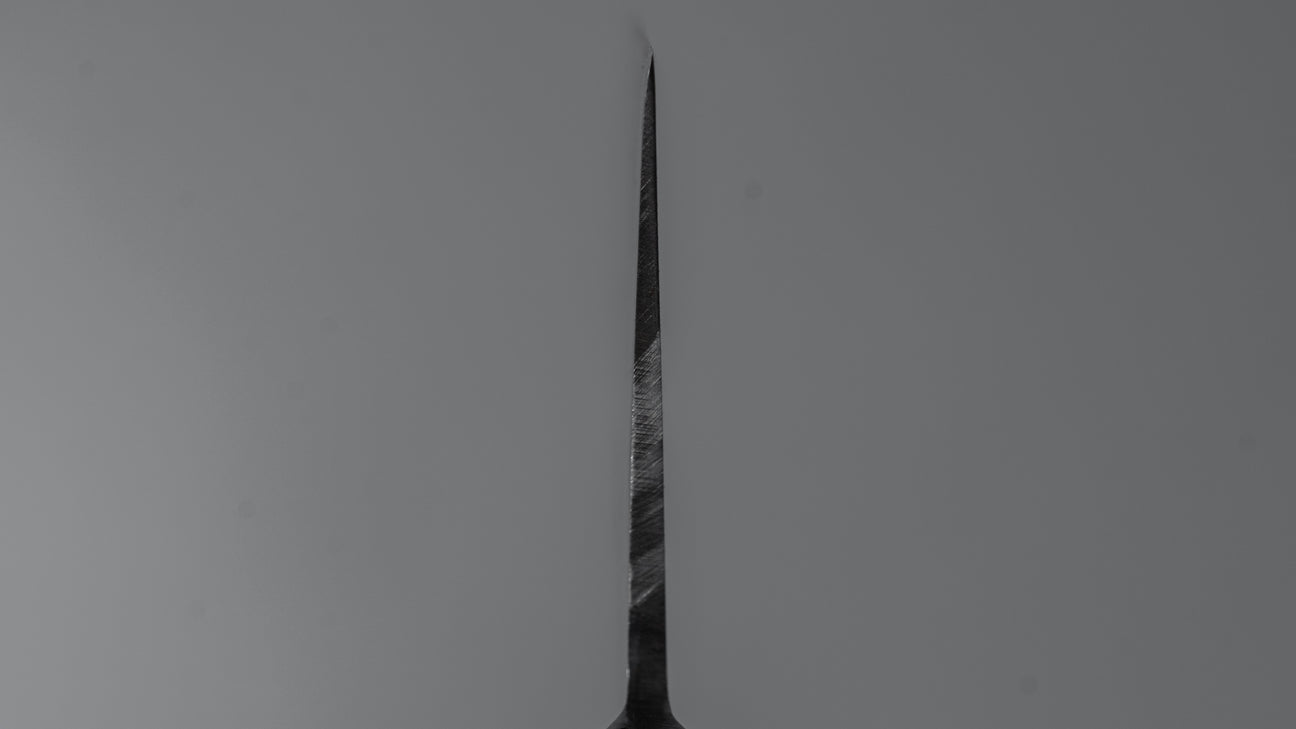 Morihei Hisamoto Hagane Santoku 185mm Pakka Handle