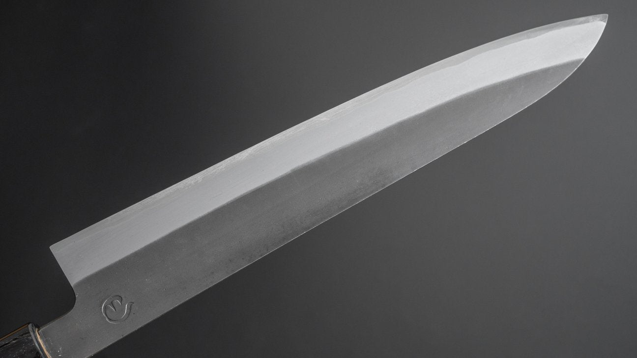 Hitohira Hinode Kurouchi White #2 Stainless Clad Sujihiki 210mm Ho Wood Handle