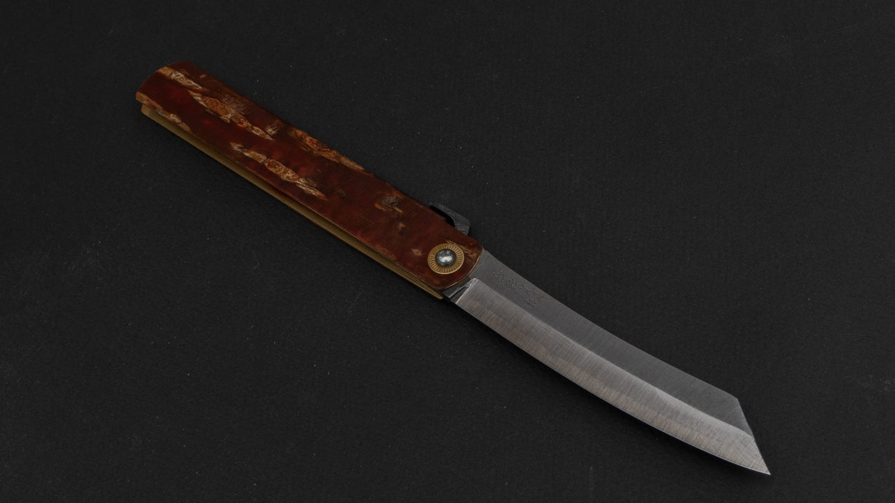 Higonokami Custom Folding Knife X Large Sakura Skin Handle (#10)