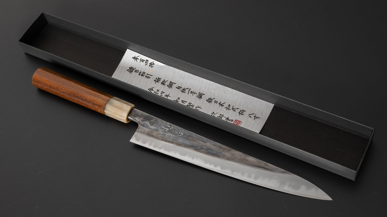 Jiro Tsuchime Wa Sujihiki 240 mm Taihei Tagayasan-handvat (#340)