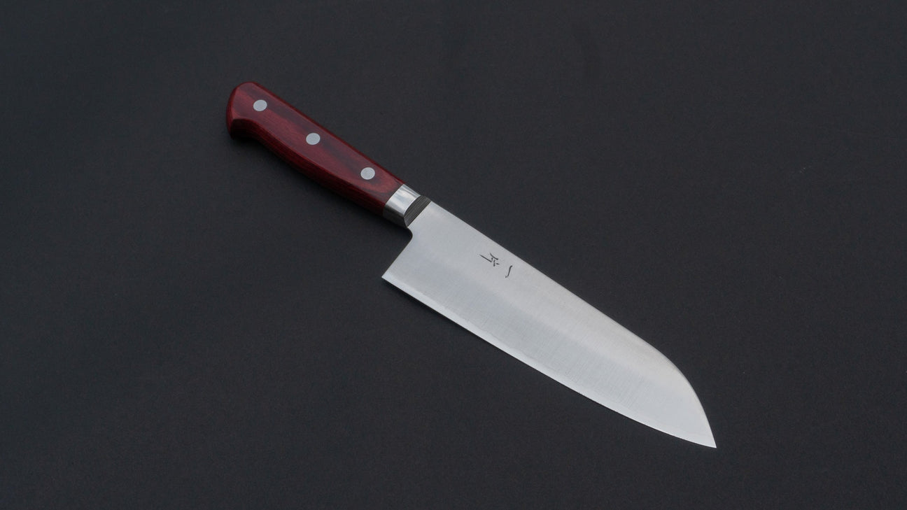 Hitohira TP Santoku 170mm Wine Pakka Handle