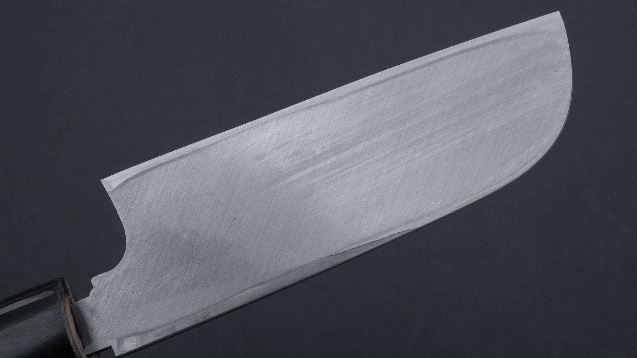 Morihei Hisamoto Vintage White Steel Mukimono 90mm Ho Wood Handle