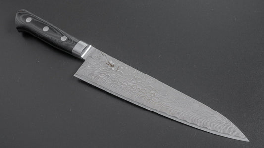 Hitohira FJ SG2 Nickel Damascus Black Gyuto 210mm Linen Micarta Handle