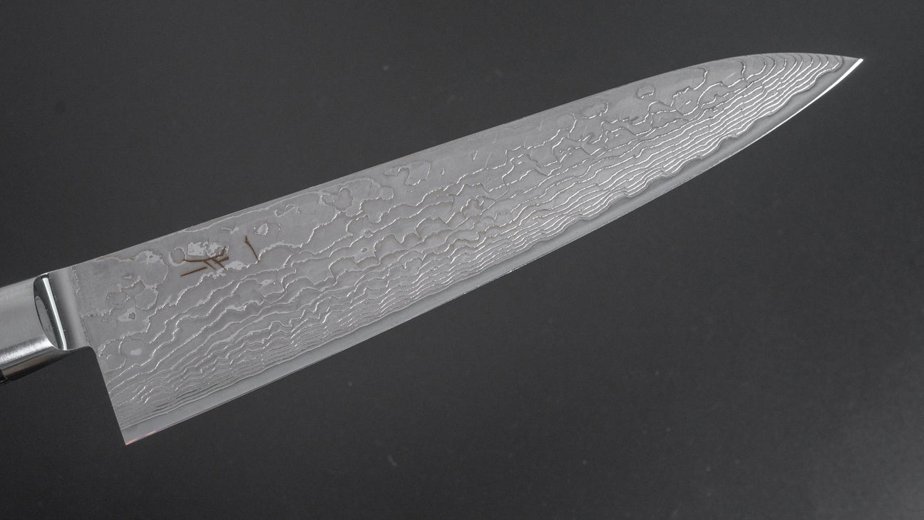 Hitohira FJ SG2 Nickel Damascus Black Gyuto 210mm Linen Micarta Handle