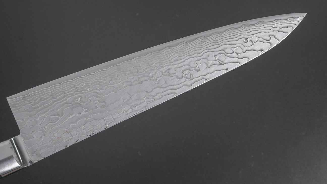Hitohira FJ SG2 Nickel Damascus Black Gyuto 210mm Linen Micarta Handle