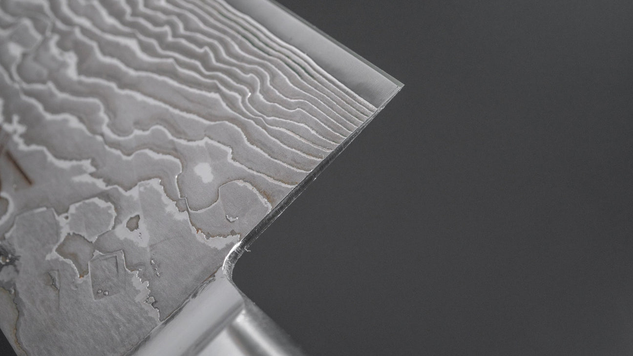 Hitohira FJ SG2 Nickel Damascus Black Gyuto 210mm Linen Micarta Handle