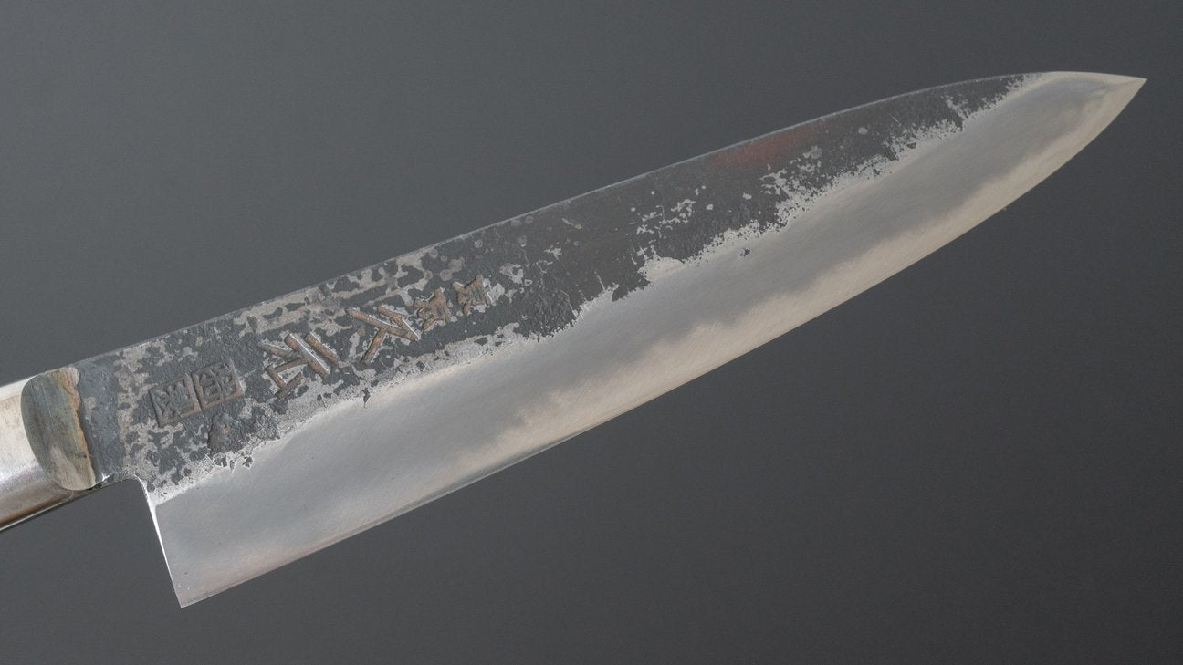 Morihei Hisamoto Kurouchi White #1 Petty 135mm Pakka Handle (Fine Finish)