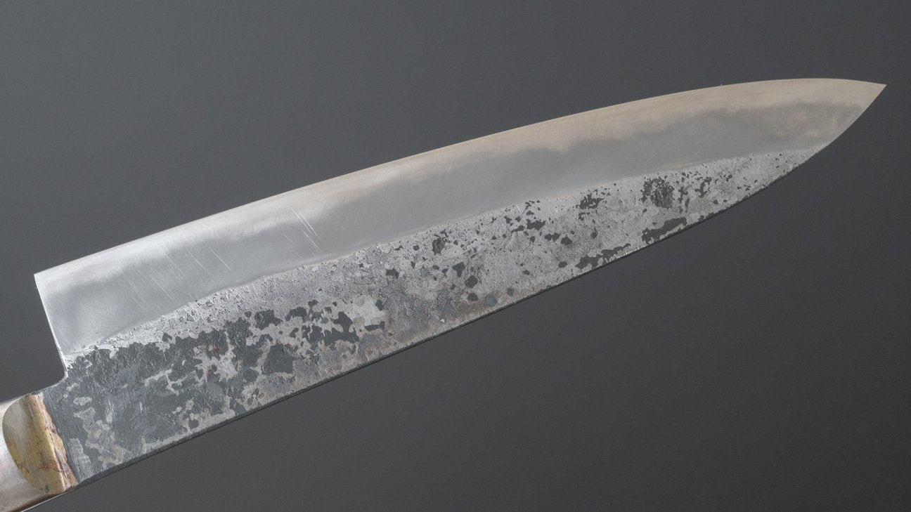 Morihei Hisamoto Kurouchi White #1 Petty 135mm Pakka Handle (Fine Finish)